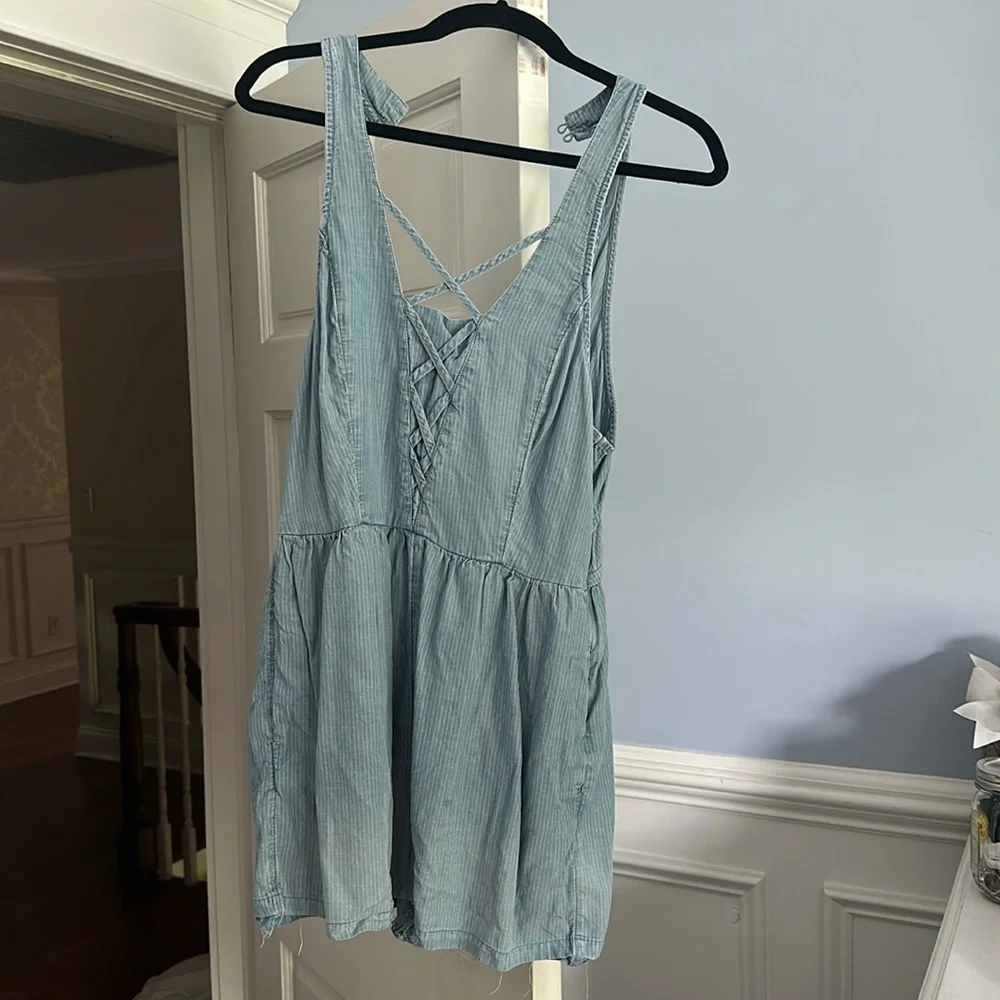 Denim Print Romper - Picture 1 of 1